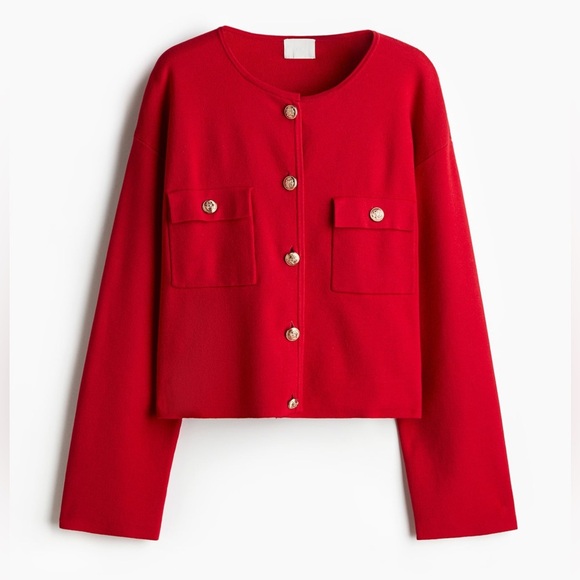 Elegant Red Women's set Jacket & skirt ( RUNS LARGE) - Picture 4 of 12